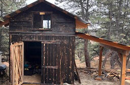Burnt pine with Metal, reliving the past- hand milled beams